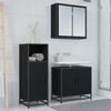 vidaXL Bathroom Furniture Set with Shelf Black Oak 35 x 37.5 x 100 cm