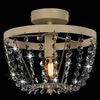 vidaXL Ceiling Lamp with Crystal Beads White Round E14