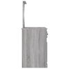 vidaXL Dressing Table with Mirror Grey Sonona 90x50x132.5 cm Engineered Wood