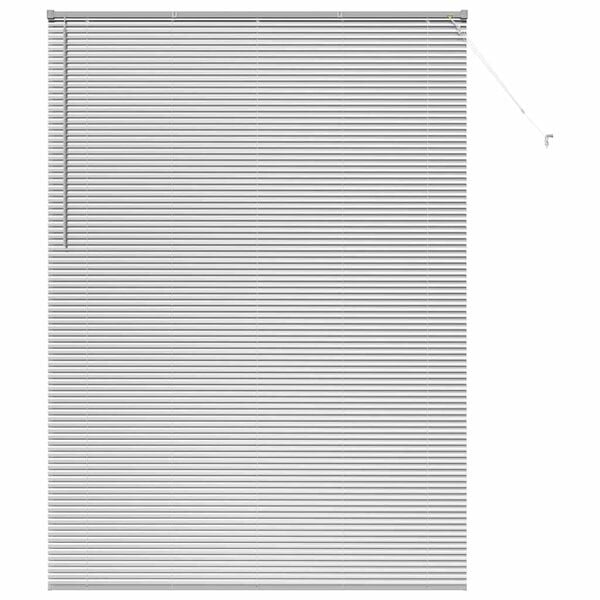 vidaXL Window Blind with Curtains Manual Silver Aluminium