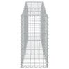 vidaXL Arched Gabion Baskets 15 pcs 200x30x60/80 cm Galvanised Iron