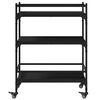 vidaXL Kitchen Trolley Black 65x40x86.5 cm Engineered Wood
