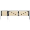 vidaXL Fence Gate Steel and Spruce Wood 413x75 cm