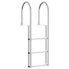 vidaXL 3-Step Dock Ladder Silver 45 x 11.5 x 134 cm Aluminum