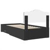 vidaXL Bed Frame with Headboard Black 100 x 200 cm Engineered Wood