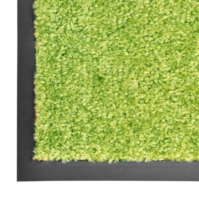 vidaXL Doormat Washable Green 90x150 cm