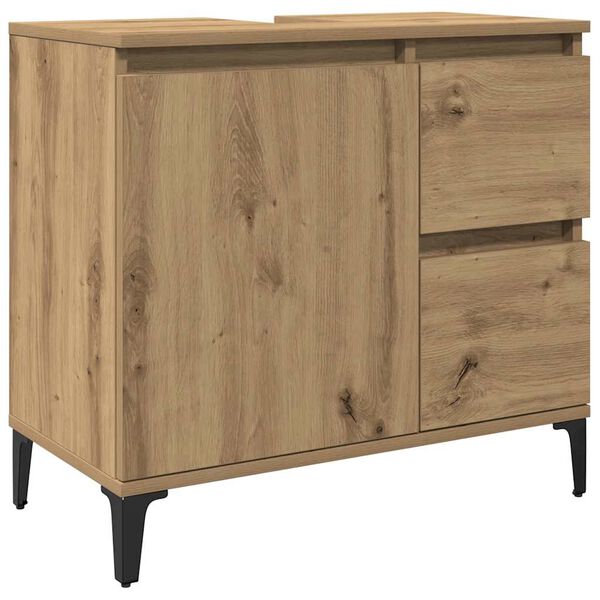 vidaXL Sink Cabinet Artisan Oak 65x33x60 cm Engineered Wood