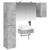 vidaXL Bathroom Furniture Set 5 pcs Concrete Grey