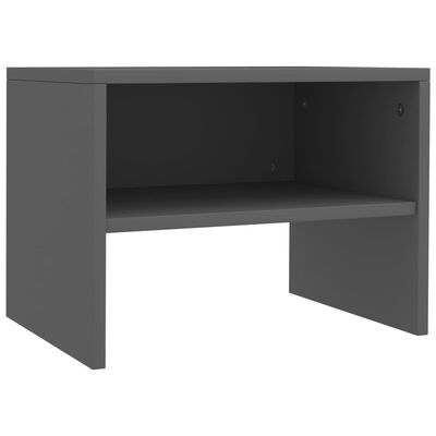 vidaXL Bedside Cabinet Grey 40x30x30 cm Chipboard