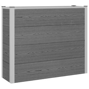 vidaXL Garden Raised Bed Grey 100 x 30 x 22 cm WPC and Aluminium