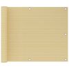 vidaXL Balcony Screen Beige 75x500 cm HDPE