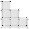 vidaXL Storage Cube Organiser with 6 Cubes Transparent PP