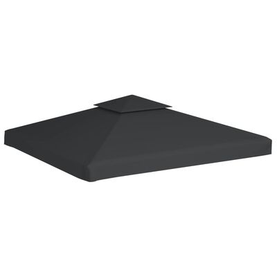 vidaXL Gazebo Cover Canopy Replacement 310 g / m² Dark Grey 3 x 3 m