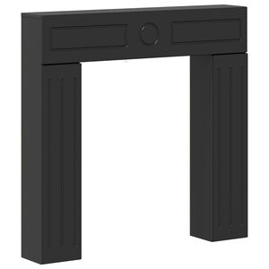 vidaXL Fireplace Surround Black 102 x 18 x 100.5 cm Engineered Wood