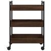 vidaXL Kitchen Trolley Brown Oak 50x30x70 cm Engineered Wood