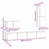vidaXL Wall TV Cabinet Wall-mounted 4 pcs Old Wood Engineered Wood