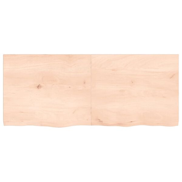 vidaXL Bathroom Countertop 120x50x(2-4) cm Untreated Solid Wood