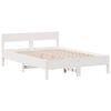 vidaXL Bookcase Bed without Mattress White 140x200cm Solid Wood Pine