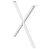 vidaXL Dining Table Legs X-Shaped 2 pcs White 90x(72-73) cm Steel