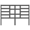 vidaXL Bed Headboard Grey 126x4x104 cm Solid Wood Pine