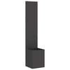 vidaXL Garden Privacy Screen Black 32 x 32 x 150 cm Cold-rolled steel