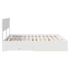vidaXL Bed Frame with Headboard White 200 x 200 cm Engineered Wood
