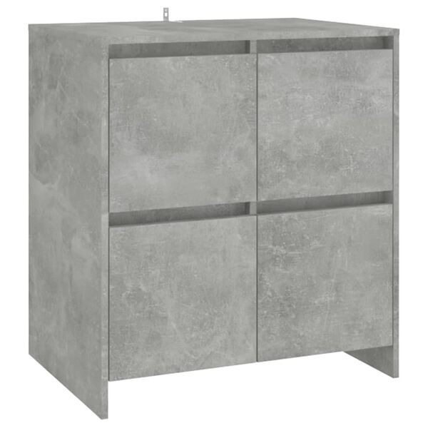 vidaXL 2 Piece Sideboard Concrete Grey Engineered Wood
