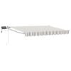 vidaXL Manual Retractable Awning with LEDs Light Grey and White
