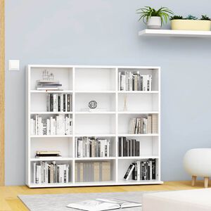 vidaXL CD Cabinet White 100x23x89,5 cm Engineered Wood