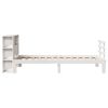 vidaXL Bookcase Bed without Mattress White 75x190 cm Small Single Solid Wood Pine