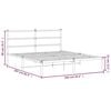 vidaXL Metal Bed Frame without Mattress with Headboard White 160x200cm