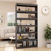 vidaXL Book Cabinet/Room Divider Grey 100x30x200 cm Solid Pinewood
