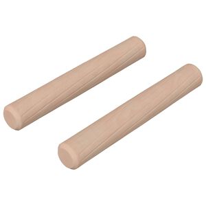 vidaXL Wooden Dowels 2 pcs Natural &Oslash; 6 x 40 mm Solid Wood