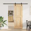 vidaXL Sliding Door with Hardware Set 80x210 cm Solid Wood Pine