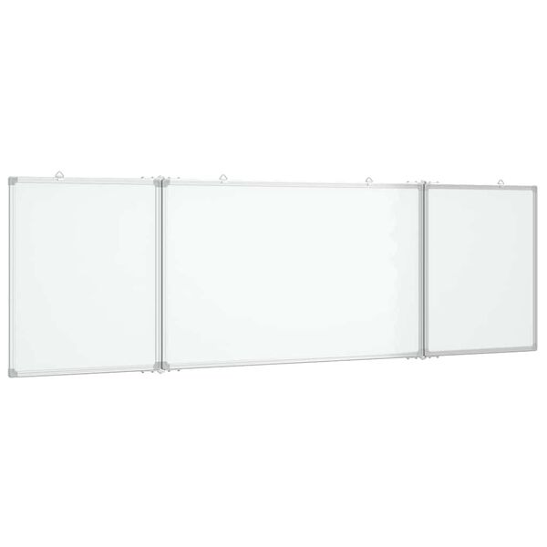 vidaXL Magnetic Whiteboard Foldable 200x60x1.7 cm Aluminium