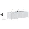 vidaXL Garden Planter 3 pcs White Plastic