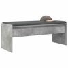 vidaXL Hall Bench with Cushion Concrete Grey 103 x 38 x 40 cm