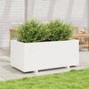 vidaXL Garden Planter White 110x60x49.5 cm Solid Wood Pine