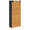 vidaXL Highboard Black Oak 69.5 x 34 x 180 cm Engineered Wood