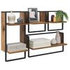 vidaXL Wall Shelf Set 4 pcs Old Wood 65 x 25 x 30 cm Engineered Wood