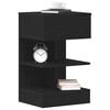 vidaXL Bedside Cabinet 2 pcs Black Oak 40 x 35 x 65 cm Engineered Wood