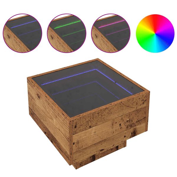 vidaXL Coffee Table Old wood 40 x 40 x 30 cm Engineered wood