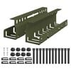 vidaXL Under Desk Cable Management Tray 2 pcs Olive Green