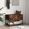 vidaXL Storage Bench Smoked Oak 70x42.5x47 cm Engineered Wood