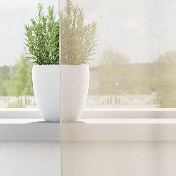 vidaXL Voile Curtains with Grommets 2 pcs Cream 140x245 cm