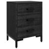 vidaXL Bedside Cabinet Black 36x30x54 cm Solid Pinewood