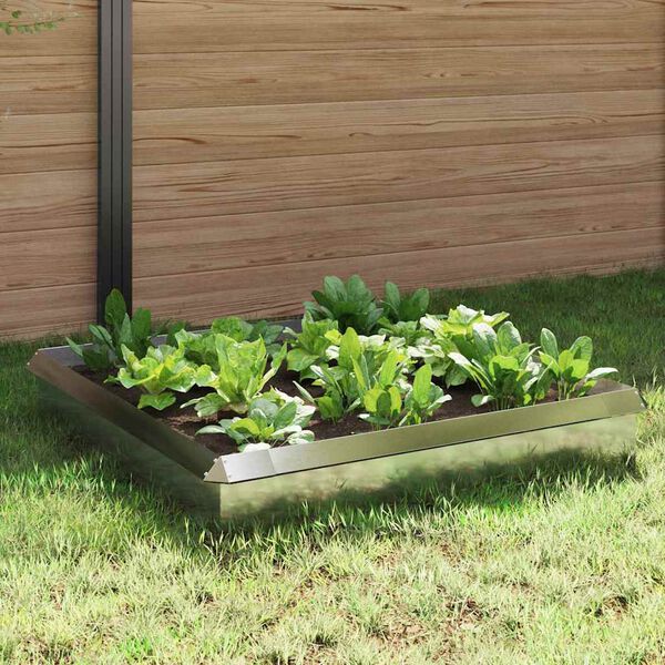 vidaXL Snail Fences 8 pcs Silver Stainless Steel