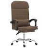 vidaXL Massage Reclining Office Chair Brown Fabric