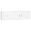 vidaXL 2 Piece TV Cabinet Set White Engineered Wood
