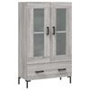 vidaXL Highboard Grey Sonoma 69,5x31x115 cm Engineered Wood